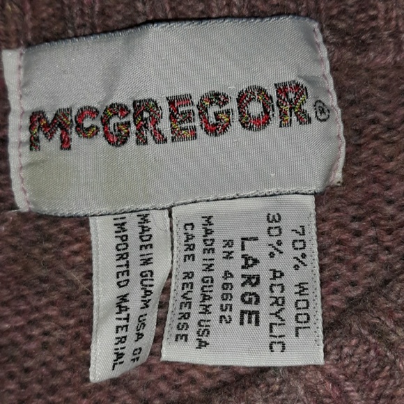 VTG McGregor wool sweater! Size Large - Picture 2 of 8